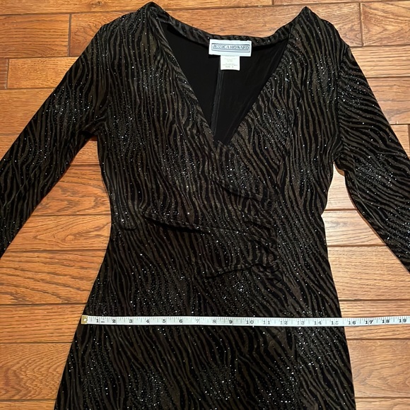 Jessica Howard sparkly wrap-style dress 6-8 - Picture 10 of 11